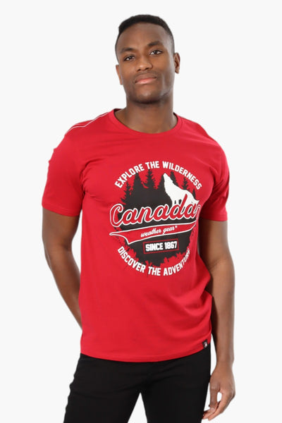 Canada Weather Gear Wilderness Print Tee - Red - Mens Tees & Tank Tops - International Clothiers