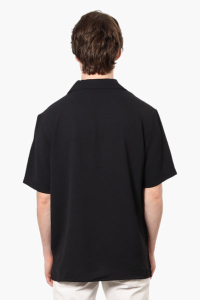 Bruno Camp Collar Button Up Casual Shirt - Black - Mens Casual Shirts - International Clothiers