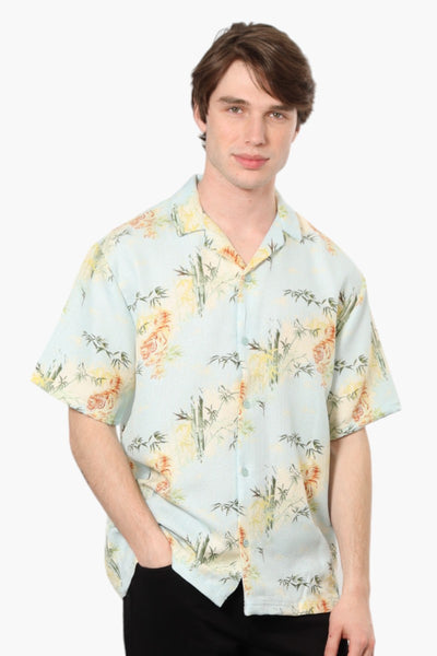Malibu Patterned Camp Collar Casual Shirt - Mint - Mens Casual Shirts - International Clothiers