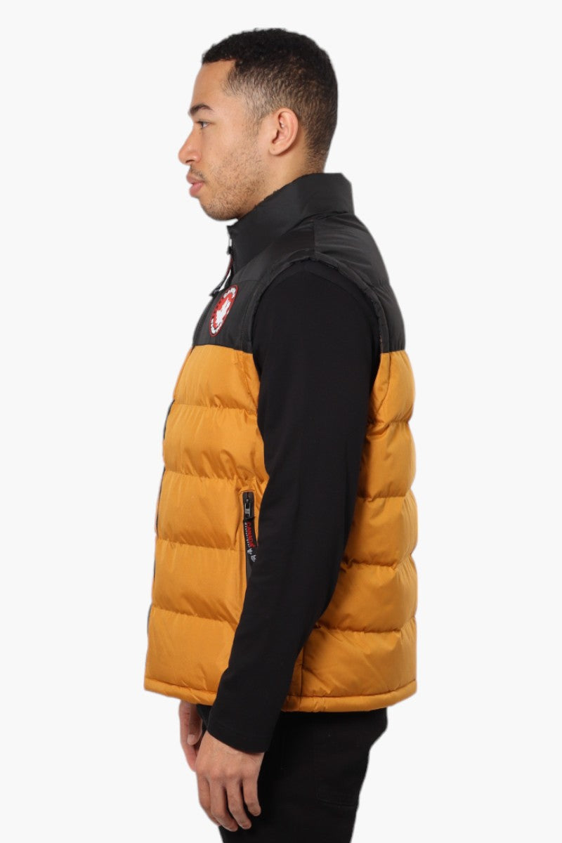 Canada Weather Gear Contrast Bubble Vest - Mustard - Mens Vests - International Clothiers