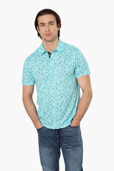 Canada Weather Gear Golf Pattern Polo Shirt - Blue - Mens Polo Shirts - International Clothiers