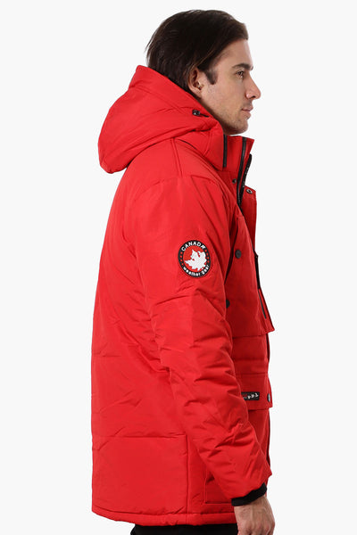 Canada Weather Gear Mouton Lined Parka Jacket - Red - Mens Parka Jackets - International Clothiers