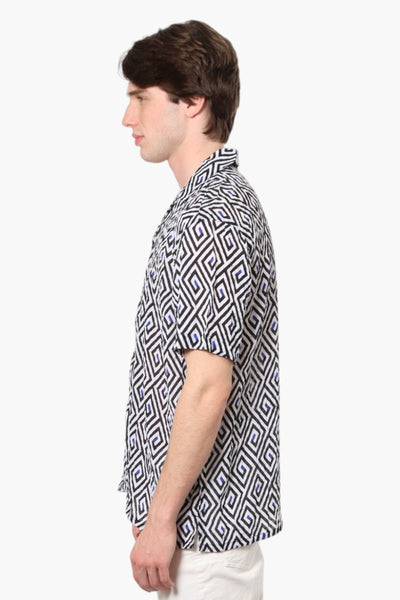 Bruno Patterned Textured Casual Shirt - Black - Mens Casual Shirts - International Clothiers