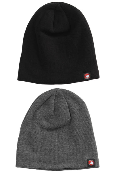Canada Weather Gear 2 Pack Beanie Hat - Black - Mens Hats - International Clothiers
