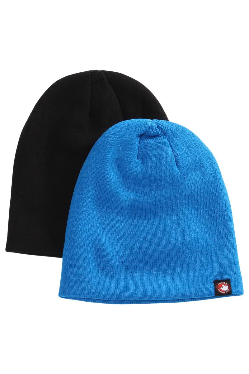 Canada Weather Gear 2 Pack Beanie Hat - Blue - Mens Hats - International Clothiers