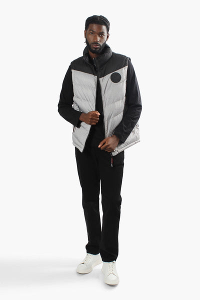 Canada Weather Gear Chevron Puffer Vest - Grey - Mens Vests - International Clothiers