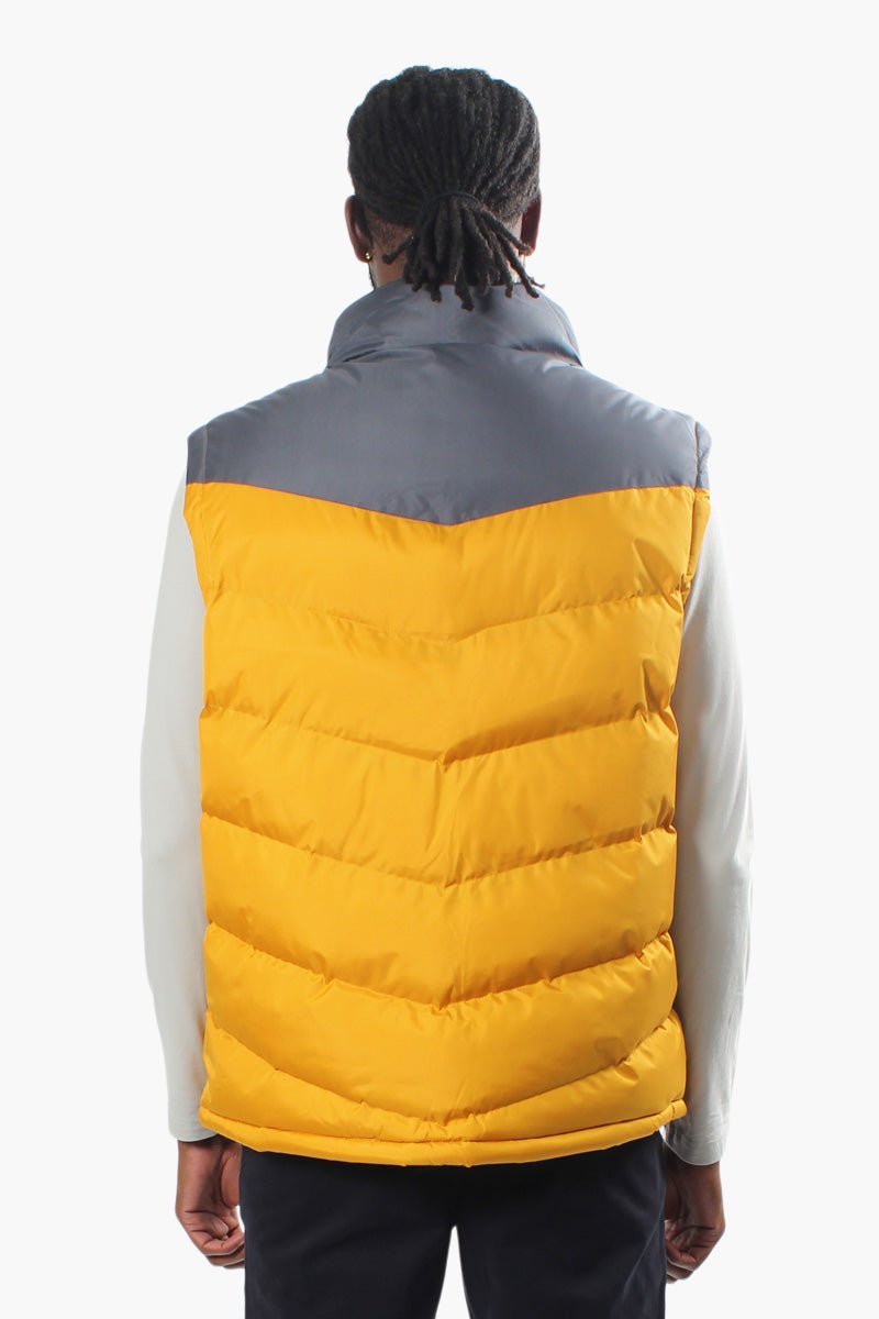 Canada Weather Gear Chevron Puffer Vest - Yellow - Mens Vests - International Clothiers