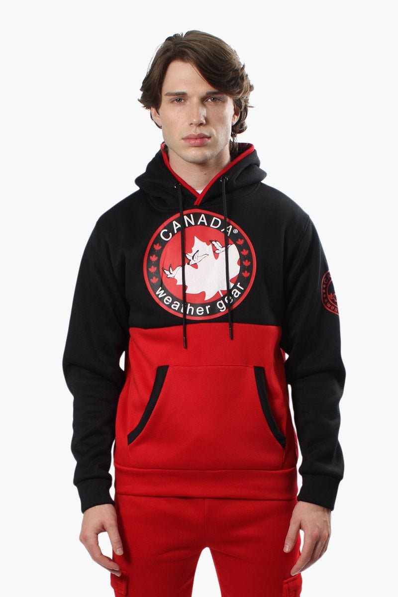 Canada Weather Gear Colour Block Hoodie - Red - Mens Hoodies & Sweatshirts - International Clothiers