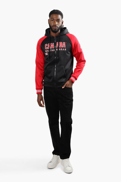 Canada Weather Gear Contrast Sleeve Hoodie - Black - Mens Hoodies & Sweatshirts - International Clothiers
