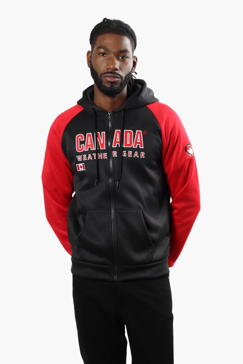 Canada Weather Gear Contrast Sleeve Hoodie - Black - Mens Hoodies & Sweatshirts - International Clothiers
