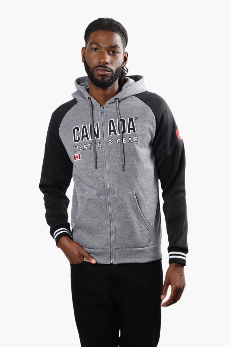 Canada Weather Gear Contrast Sleeve Hoodie - Grey - Mens Hoodies & Sweatshirts - International Clothiers