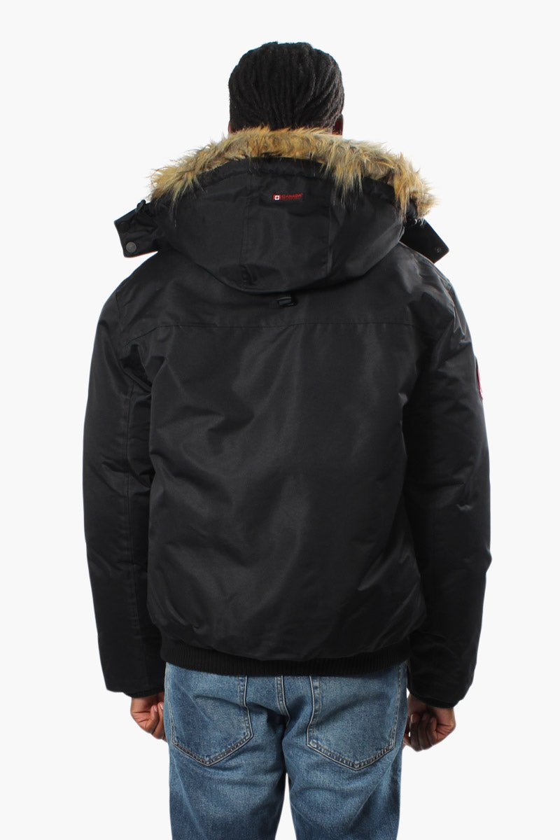 Canada Weather Gear Flap Pocket Bomber Jacket - Black - Mens Bomber Jackets - International Clothiers