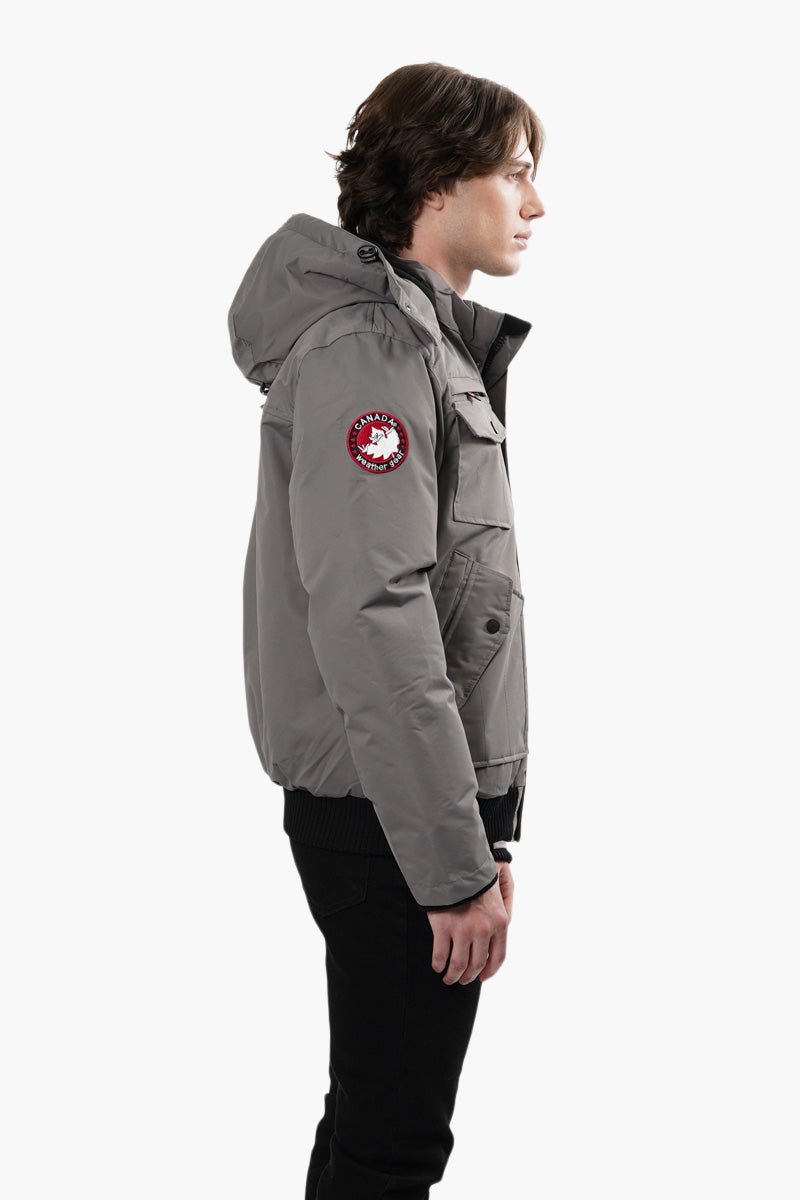 Canada Weather Gear Flap Pocket Bomber Jacket - Grey - Mens Bomber Jackets - International Clothiers