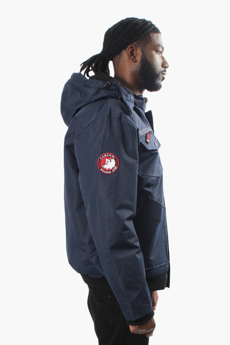 Canada Weather Gear Flap Pocket Bomber Jacket - Navy - Mens Bomber Jackets - International Clothiers