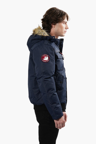 Canada Weather Gear Flap Pocket Bomber Jacket - Navy - Mens Bomber Jackets - International Clothiers
