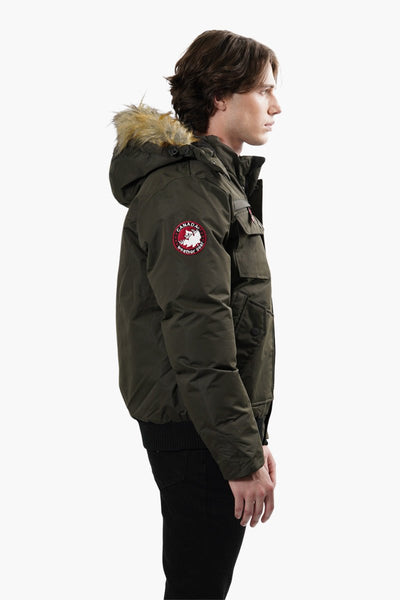 Canada Weather Gear Flap Pocket Bomber Jacket - Olive - Mens Bomber Jackets - International Clothiers