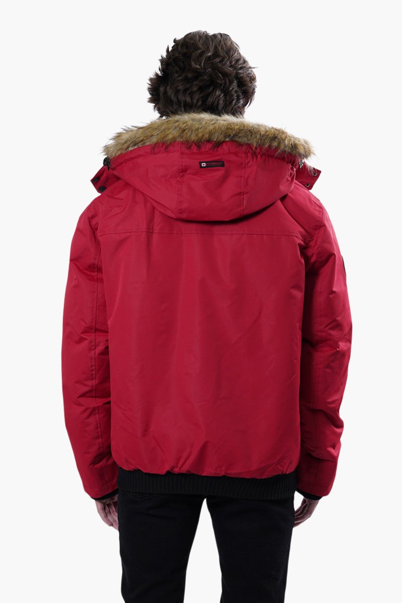 Canada Weather Gear Flap Pocket Bomber Jacket - Red - Mens Bomber Jackets - International Clothiers