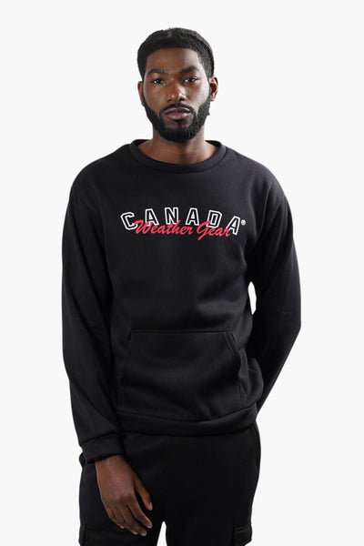 Canada Weather Gear Front Pocket Crewneck Sweatshirt - Black - Mens Hoodies & Sweatshirts - International Clothiers
