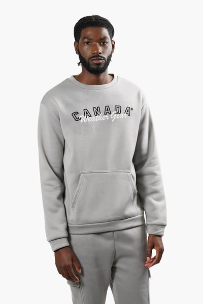 Canada Weather Gear Front Pocket Crewneck Sweatshirt - Grey - Mens Hoodies & Sweatshirts - International Clothiers