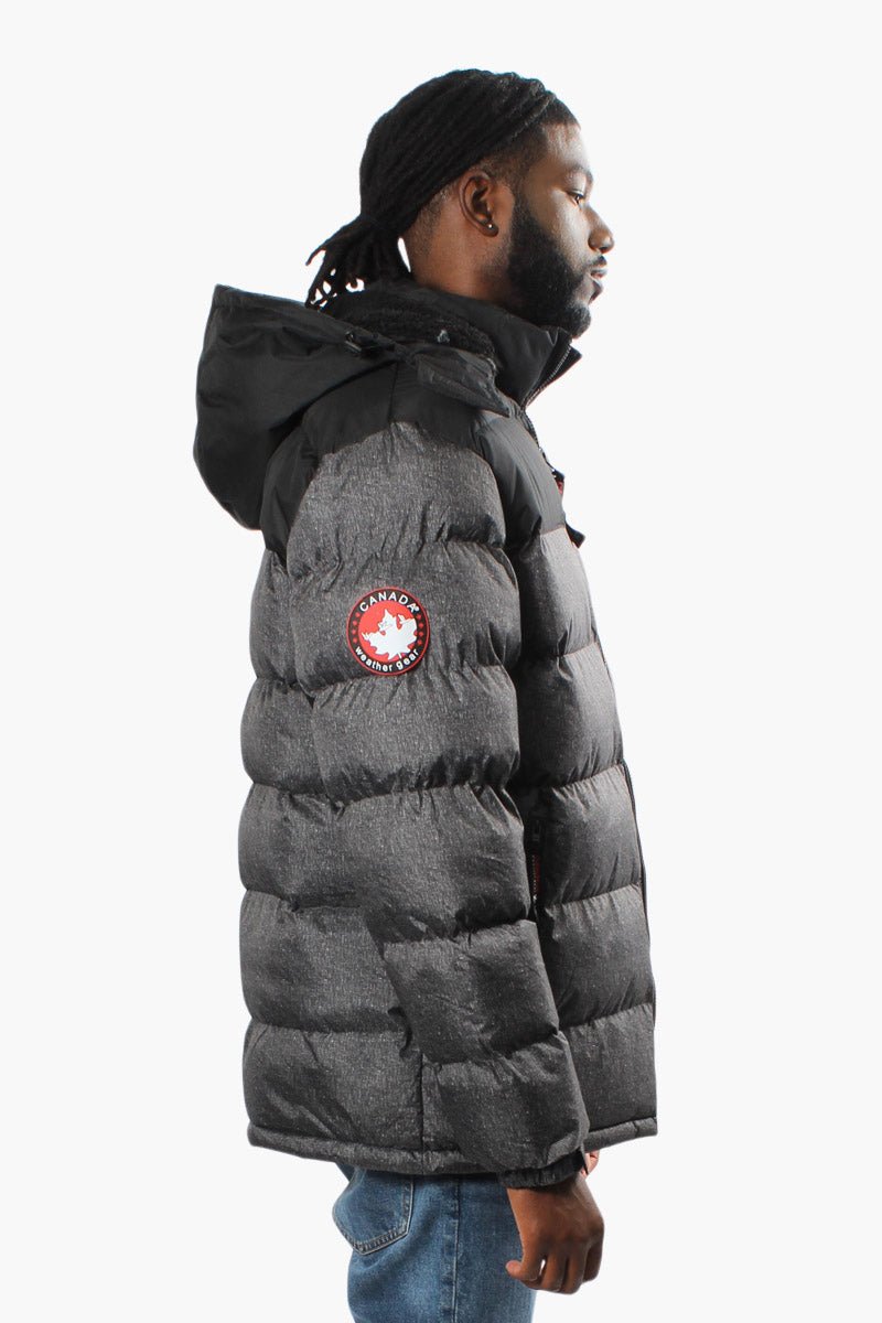 Canada Weather Gear Hooded Bubble Parka Jacket - Grey - Mens Parka Jackets - International Clothiers