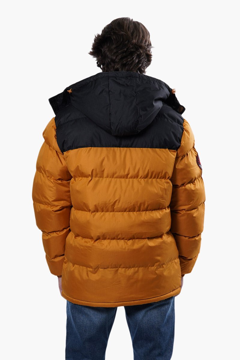 Canada Weather Gear Hooded Bubble Parka Jacket - Yellow - Mens Parka Jackets - International Clothiers