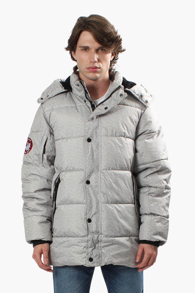 Canada Weather Gear Hooded Puffer Parka Jacket - Grey - Mens Parka Jackets - International Clothiers