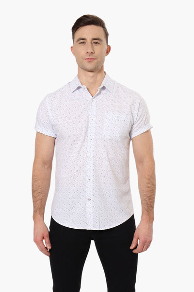 Canada Weather Gear Patterned Casual Shirt - White - Mens Casual Shirts - International Clothiers