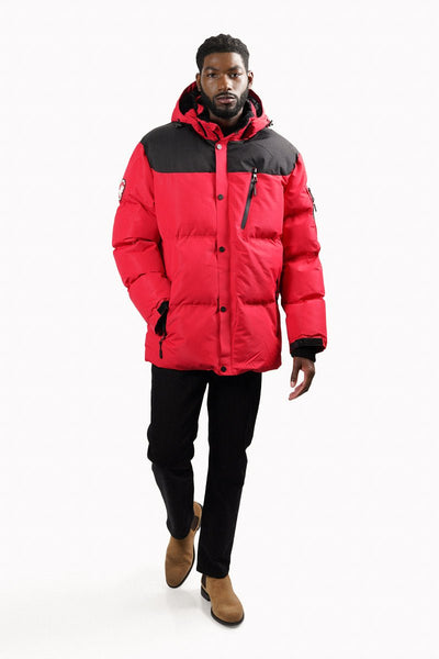 Canada Weather Gear Puffer Parka Jacket - Red - Mens Parka Jackets - International Clothiers