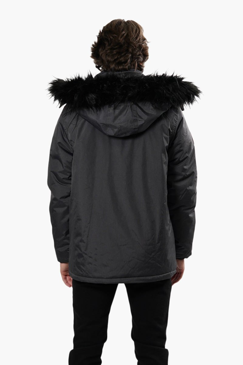 Canada Weather Gear Solid Hooded Parka Jacket - Grey - Mens Parka Jackets - International Clothiers