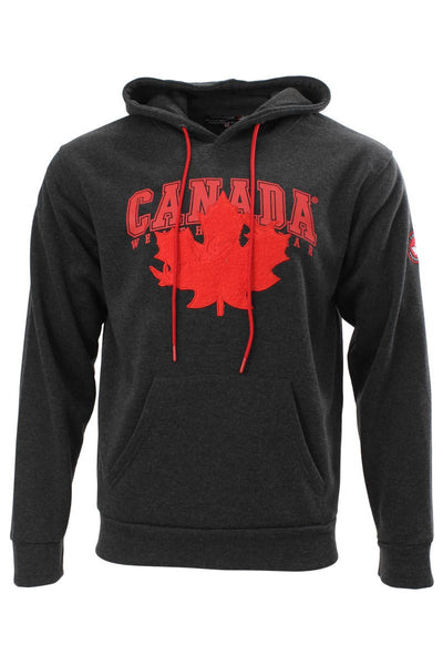 Canada Weather Gear Solid Logo Hoodie - Grey - Mens Hoodies & Sweatshirts - International Clothiers