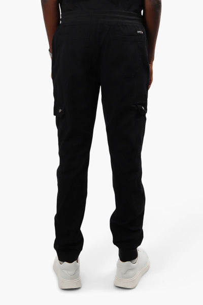 Canada Weather Gear Solid Tie Waist Cargo Pants - Black - Mens Pants - International Clothiers