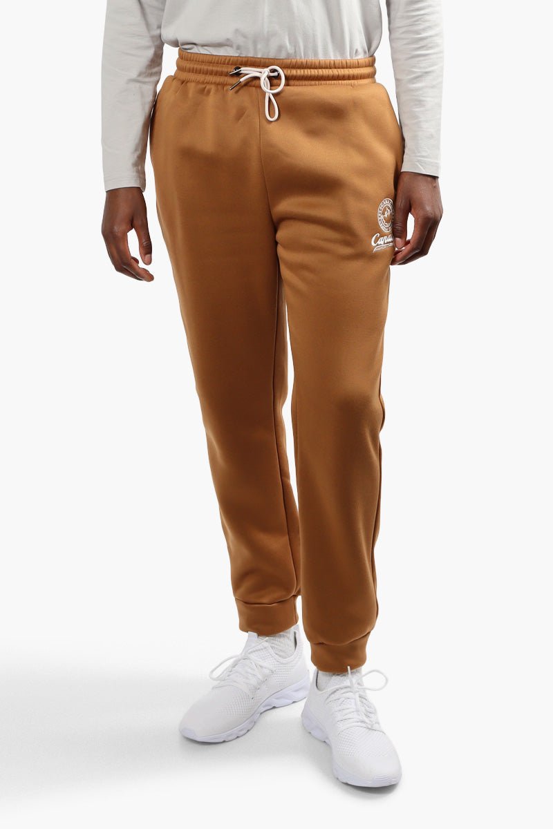 Canada Weather Gear Solid Tie Waist Joggers - Brown - Mens Joggers & Sweatpants - International Clothiers