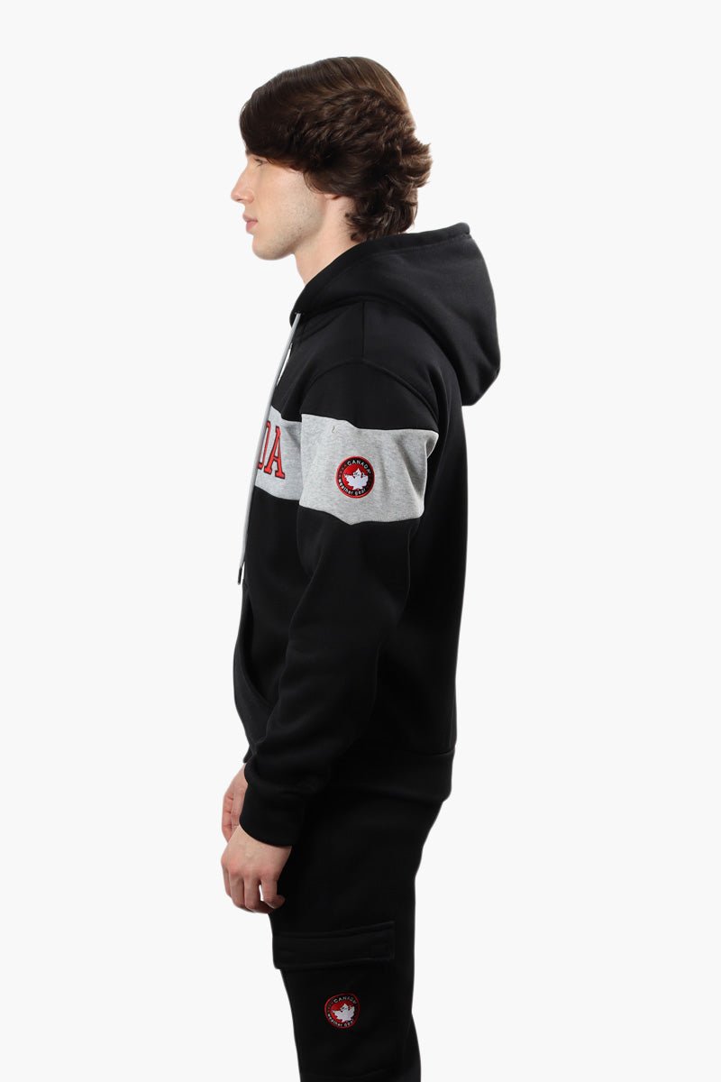 Canada Weather Gear Stripe Front Zip Hoodie - Black - Mens Hoodies & Sweatshirts - International Clothiers