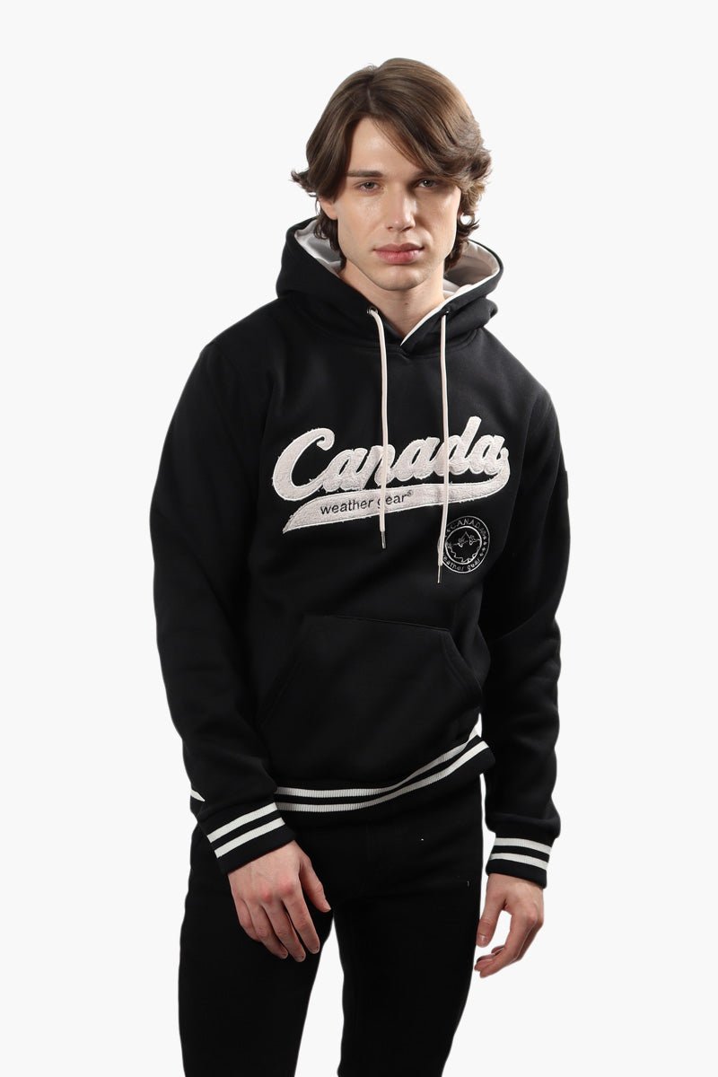 Canada Weather Gear Striped Cuff Hoodie - Black - Mens Hoodies & Sweatshirts - International Clothiers