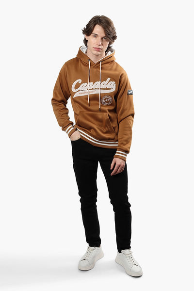 Canada Weather Gear Striped Cuff Hoodie - Brown - Mens Hoodies & Sweatshirts - International Clothiers