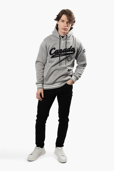 Canada Weather Gear Striped Cuff Hoodie - Grey - Mens Hoodies & Sweatshirts - International Clothiers