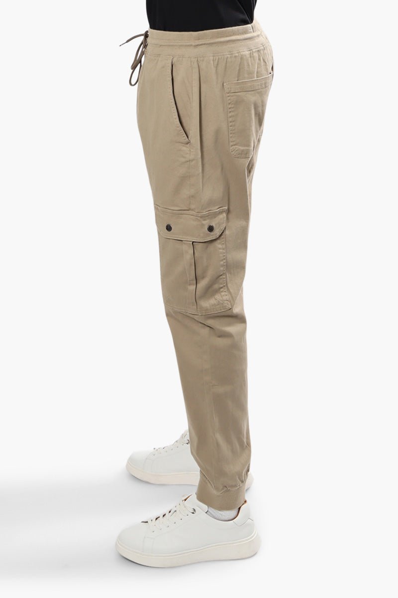 Canada Weather Gear Tie Waist Cargo Pants - Beige - Mens Pants - International Clothiers