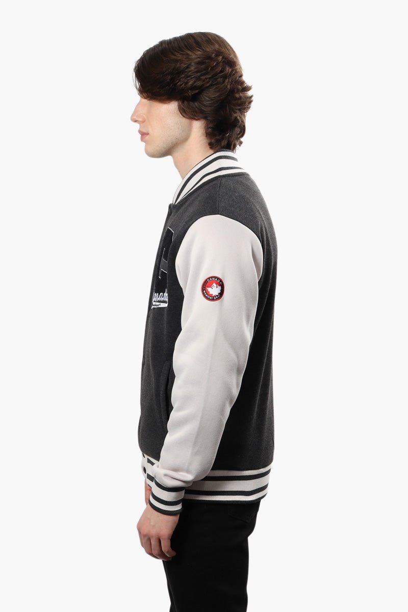 Canada Weather Gear Varsity Fleece Lightweight Jacket - Grey - Mens Lightweight Jackets - International Clothiers