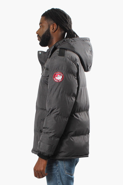 Canada Weather Gear Zip Pocket Puffer Parka Jacket - Grey - Mens Parka Jackets - International Clothiers