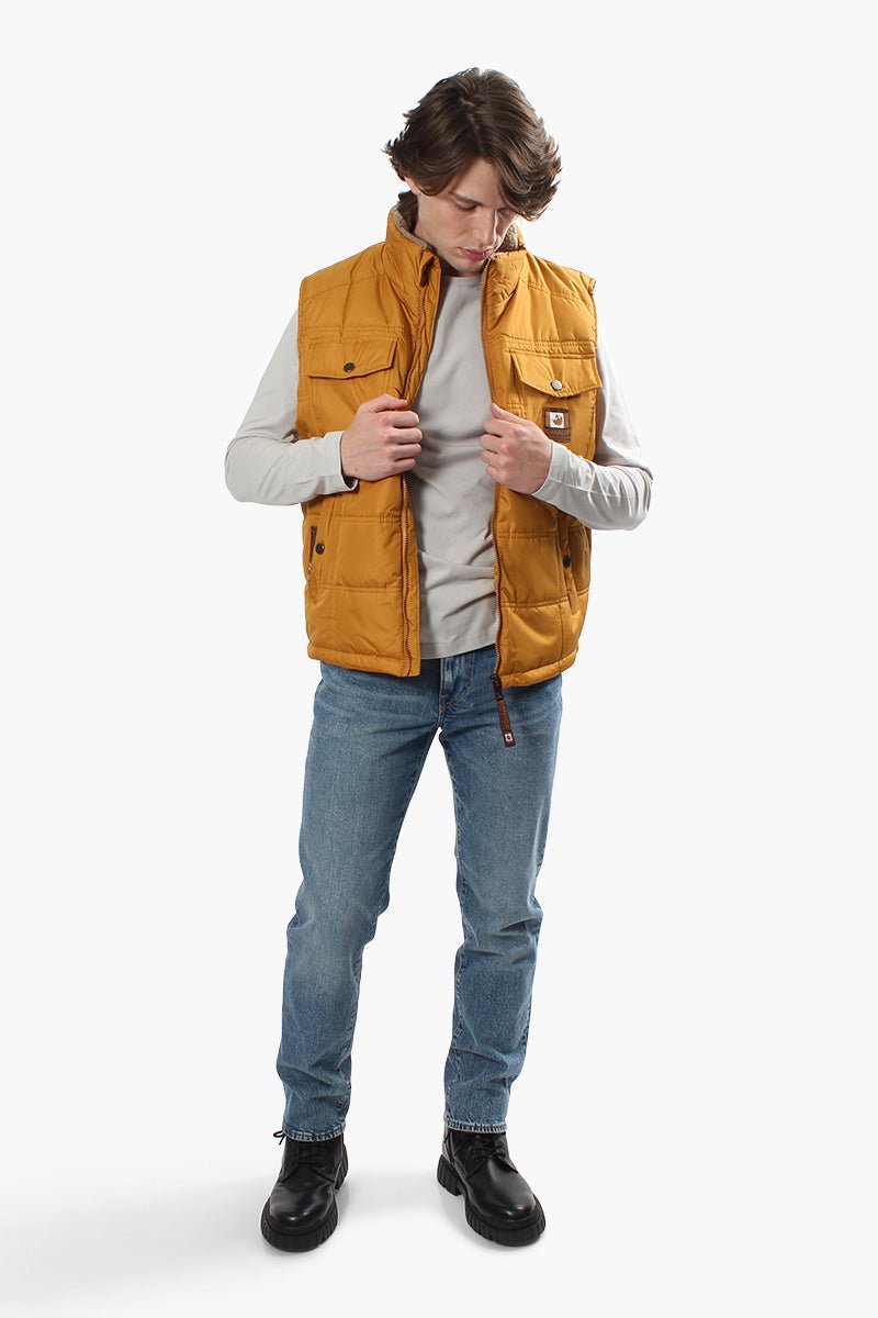 Canada Work Gear Flap Pocket Vest - Mustard - Mens Vests - International Clothiers