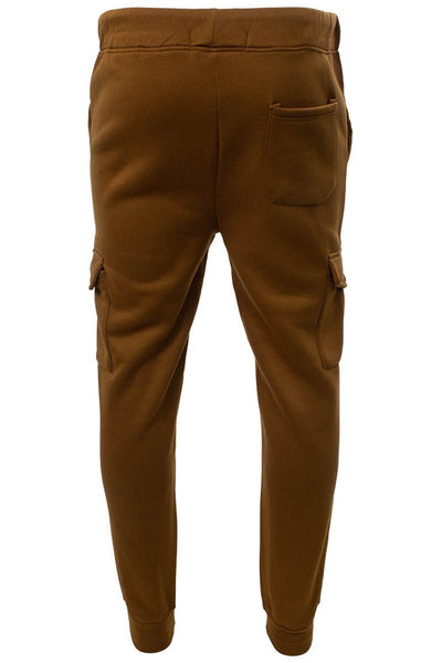 Canada Work Gear Solid Tie Waist Cargo Jogger Sweatpants - Brown - Mens Joggers & Sweatpants - International Clothiers