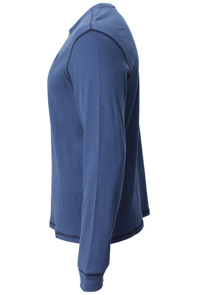 Fahrenheit Active Gear Crewneck Long Sleeve Top - Blue - Mens Long Sleeve Tops - International Clothiers