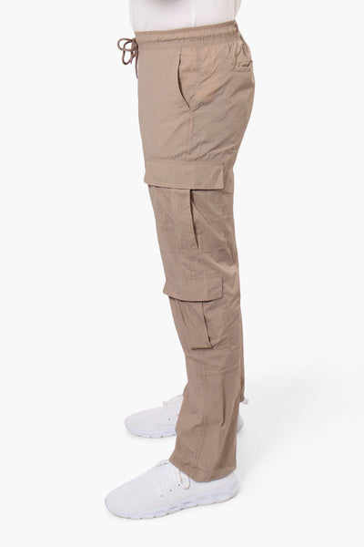 Fahrenheit Tie Waist Cargo Parachute Pants - Beige - Mens Pants - International Clothiers