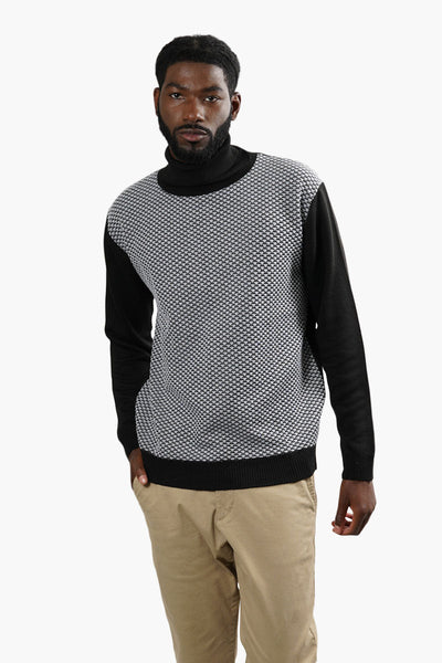 Jay Y. Ko Printed Turtleneck Pullover Sweater - Grey - Mens Pullover Sweaters - International Clothiers