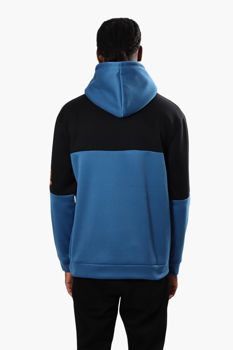 Super Triple Goose Colour Block Drawstring Hoodie - Blue - Mens Hoodies & Sweatshirts - International Clothiers