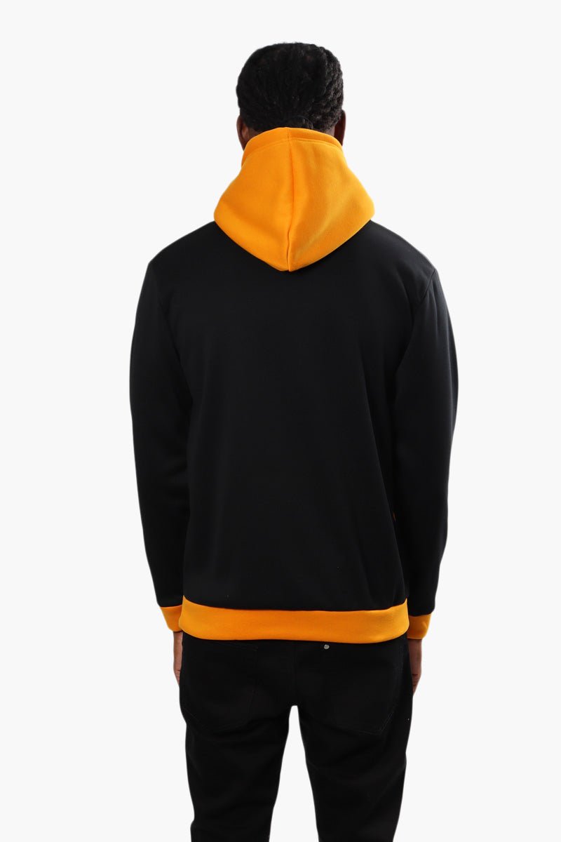 Super Triple Goose Contrast Detail Drawstring Hoodie - Yellow - Mens Hoodies & Sweatshirts - International Clothiers