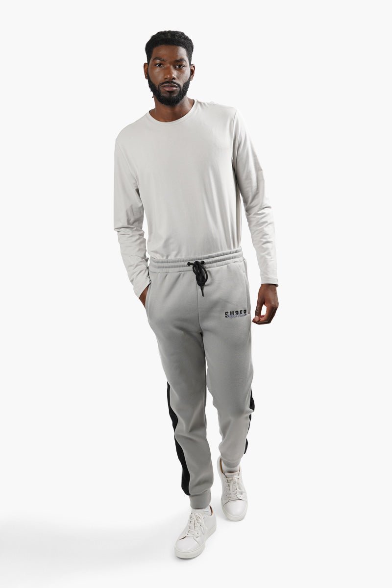 Super Triple Goose Contrast Side Panel Joggers - Grey - Mens Joggers & Sweatpants - International Clothiers