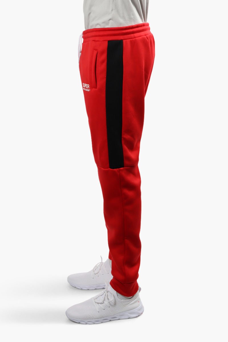 Super Triple Goose Contrast Side Panel Joggers - Red - Mens Joggers & Sweatpants - International Clothiers