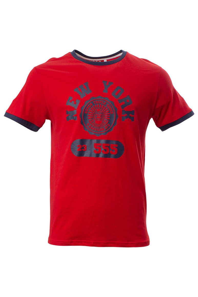 Super Triple Goose New York Printed Tee - Red - Mens Tees & Tank Tops - International Clothiers