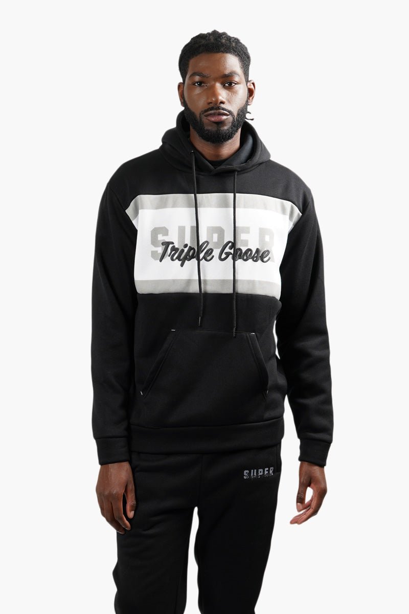 Super Triple Goose Printed Pullover Hoodie - Black - Mens Hoodies & Sweatshirts - International Clothiers